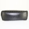 Bolso de mano Saint Laurent Loulou modelo mediano en cuero acolchado con motivos de espigas negro - Detail D5 thumbnail