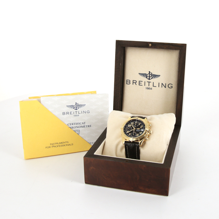Montre Breitling Chronomat en or jaune 18k Ref :  K13050.1 Vers  1990 - Detail D2