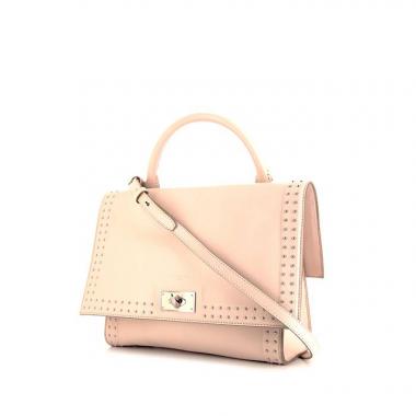 Bolso bandolera Givenchy Shark Petit Modèle en cuero rosa pálido