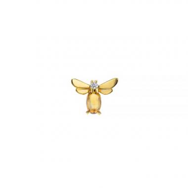 Pendiente Chaumet Attrape Moi Si Tu M'Aimes en oro amarillo,  diamante y citrino