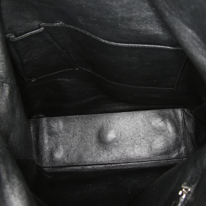 Dior Dior Soft shopping bag in black leather - Detail D2