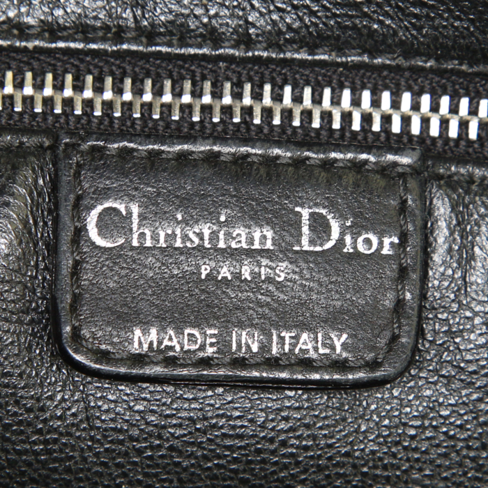 Dior Dior Soft shopping bag in black leather - Detail D3