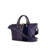 Chloé Baylee shoulder bag in blue leather and blue suede - 00pp thumbnail