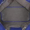 Chloé Baylee shoulder bag in blue leather and blue suede - Detail D3 thumbnail