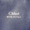 Chloé Baylee shoulder bag in blue leather and blue suede - Detail D4 thumbnail