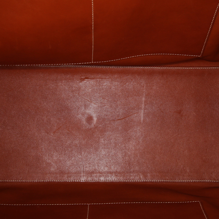 Sac de week end Hermès Relax Kelly en cuir Swift gold - Detail D2