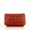 Bolso de mano Louis Vuitton Speedy Editions Limitées en lona Monogram marrón y rojo anaranjado y cuero natural - Detail D4 thumbnail