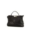 Fendi Peekaboo handbag in black grained leather - 00pp thumbnail