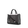 Fendi 2 Jours shoulder bag in grey denim canvas and black leather - 00pp thumbnail