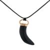 Pomellato Victoria large model pendant in pink gold and jet - 00pp thumbnail