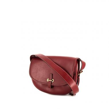 Borsa a spalla Hermes Balle De Golf in pelle box rossa