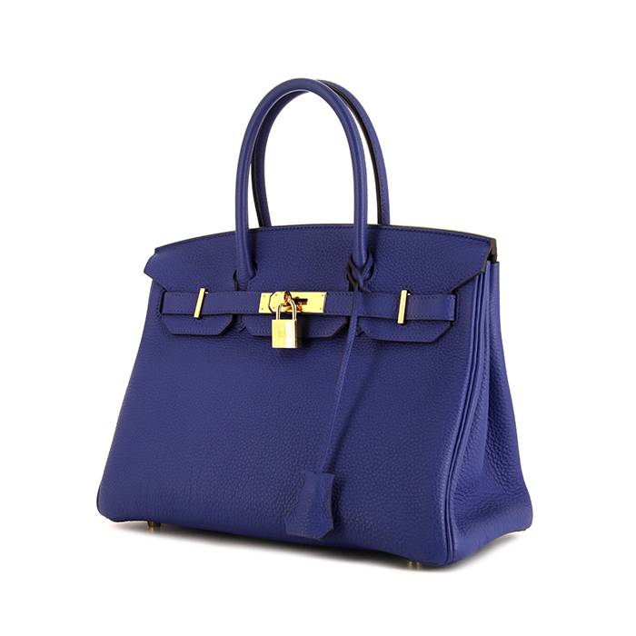 Hermès Vintage - Togo Leather Massai PM Bag - Blue - Leather