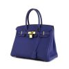 Hermes Birkin 30 cm handbag in electric blue togo leather - 00pp thumbnail