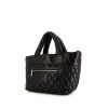 Chanel Coco Cocoon shopping bag in black quilted canvas and black leather - 00pp thumbnail