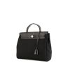 Hermès Herbag handbag in black leather and black canvas - 00pp thumbnail