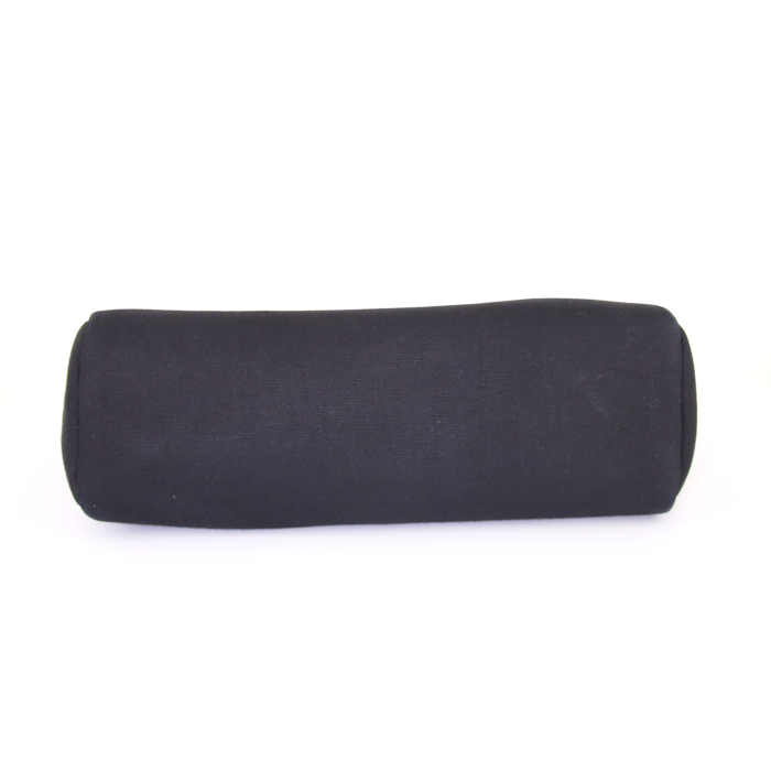 Hermès Herbag handbag in black leather and black canvas - Detail D4