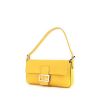 Fendi Baguette handbag in yellow grained leather - 00pp thumbnail