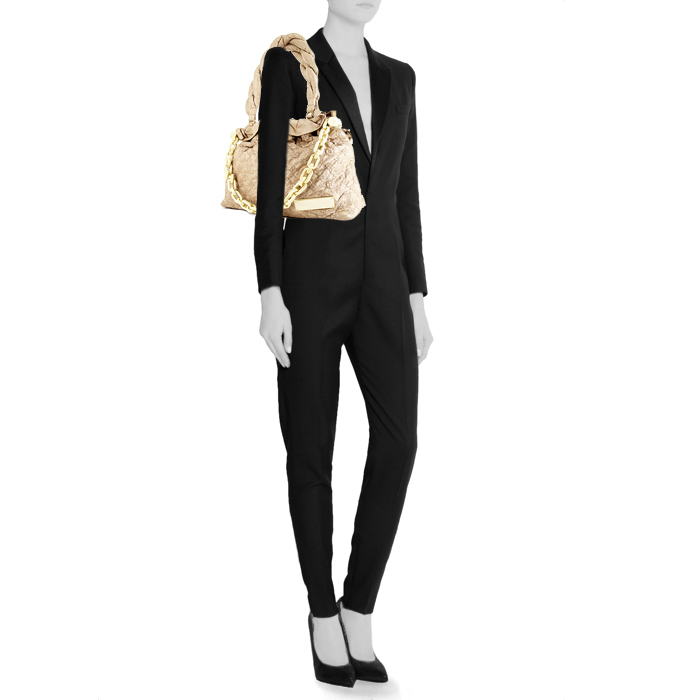 Louis Vuitton Olympe Stratus shopping bag in beige monogram leather - Detail D1