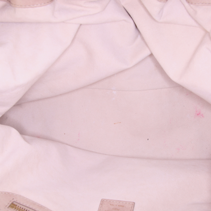 Louis Vuitton Olympe Stratus shopping bag in beige monogram leather - Detail D2