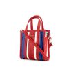 Balenciaga Bazar shopper handbag in blue, red and white tricolor leather - 00pp thumbnail
