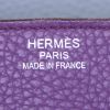 Borsa Hermes Birkin 35 cm in pelle taurillon clemence viola grigia Bleu Lin - Detail D3 thumbnail