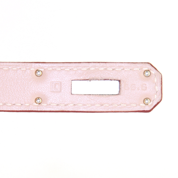 Hermes Kelly 32 cm handbag in beige Swift leather - Detail D5