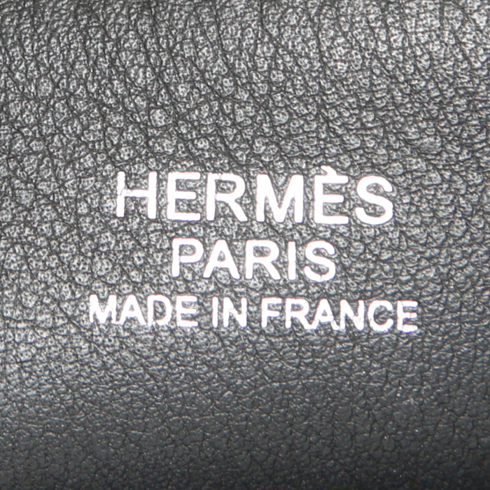 Hermès Licol shoulder bag in black leather - Detail D3