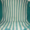 Hermes Cannes large model shopping bag in white and turquoise bicolor canvas - Detail D2 thumbnail