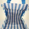 Small model shopping bag in white and blue bicolor canvas - Detail D2 thumbnail