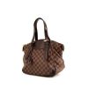 Louis Vuitton handbag in damier canvas and brown leather - 00pp thumbnail