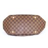 Bolso de mano Louis Vuitton en lona a cuadros revestida y cuero marrón - Detail D4 thumbnail