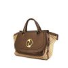 Gucci 1973 handbag in beige canvas and brown leather - 00pp thumbnail