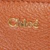 Sac porté épaule ou main Chloé en cuir grainé marron - Detail D4 thumbnail