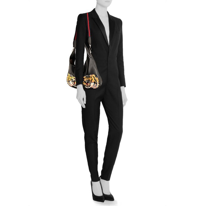 Gucci  Dionysus handbag  in black leather - Detail D2