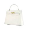 Bolso de mano Hermes Kelly 28 cm en cuero box blanco - 00pp thumbnail