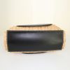 Loewe Gate Top Handle handbag in beige raphia and black leather - Detail D5 thumbnail