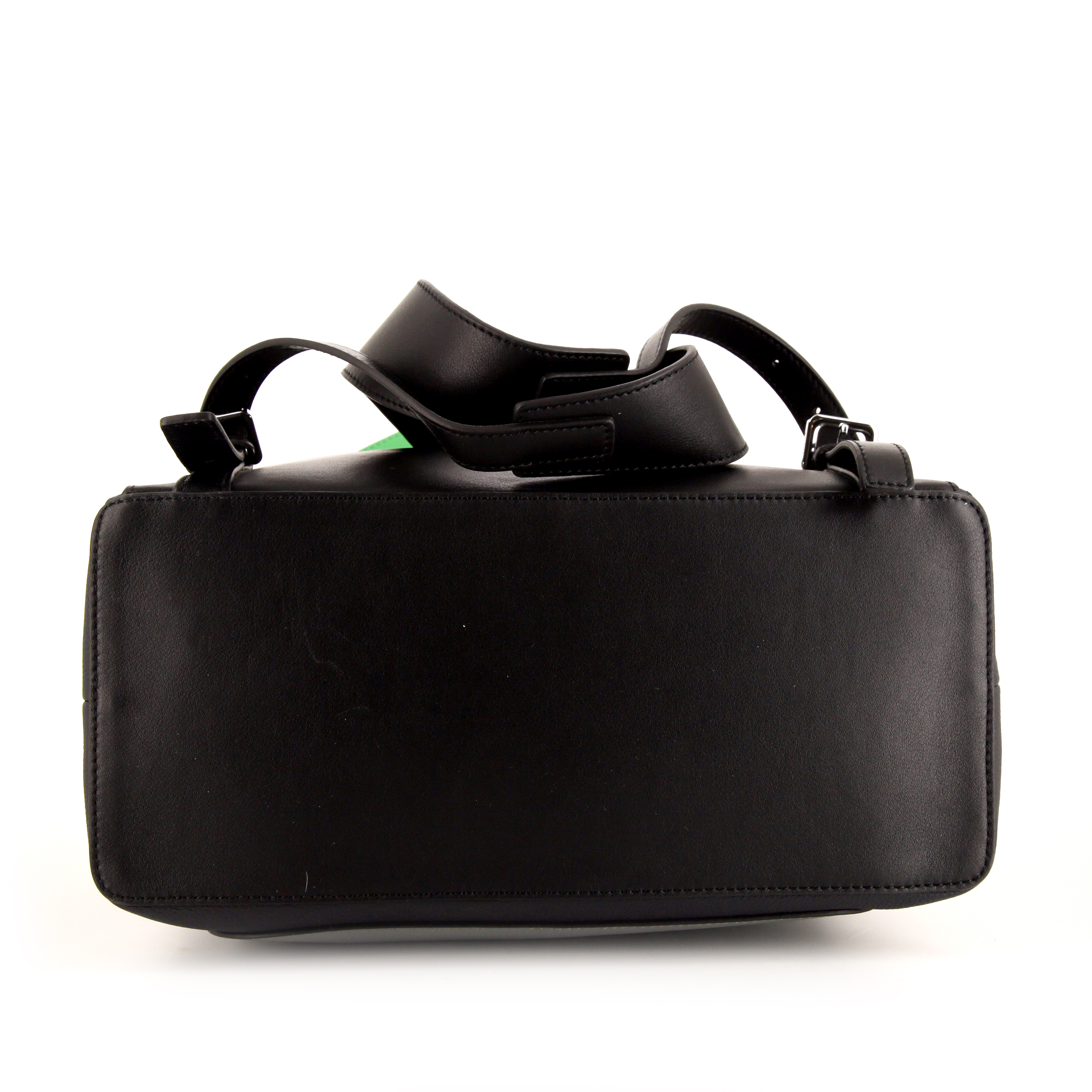 Loewe Goya backpack in dark blue, grey and green tricolor leather - Detail D4