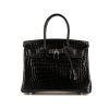 Hermes Birkin 30 cm handbag in black niloticus crocodile - 360 thumbnail