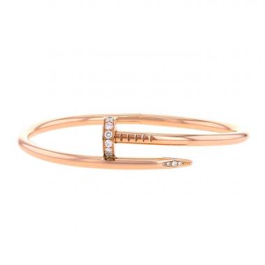 Cartier Juste un clou bracelet in pink gold and diamonds, size 17