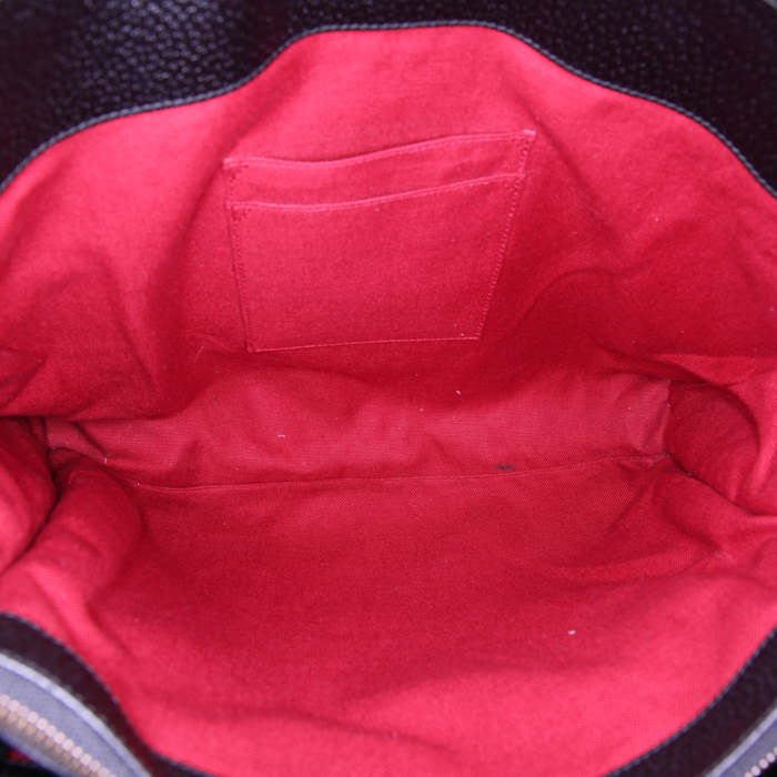 Sac cabas Gucci en cuir grainé noir - Detail D2