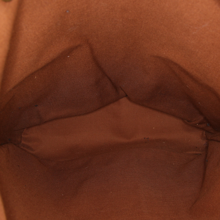 Mochila Louis Vuitton Bosphore en lona Monogram marrón y cuero natural - Detail D2