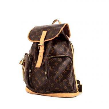 Mochila Louis Vuitton Bosphore en lona Monogram marrón y cuero natural
