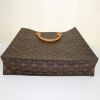 Shopping bag Louis Vuitton Louis Vuitton Sac Plat in tela monogram cerata marrone e pelle naturale - Detail D4 thumbnail