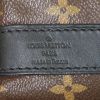 Borsa da viaggio Louis Vuitton Keepall 45 in tessuto a monogramma Macassar marrone e pelle nera - Detail D4 thumbnail
