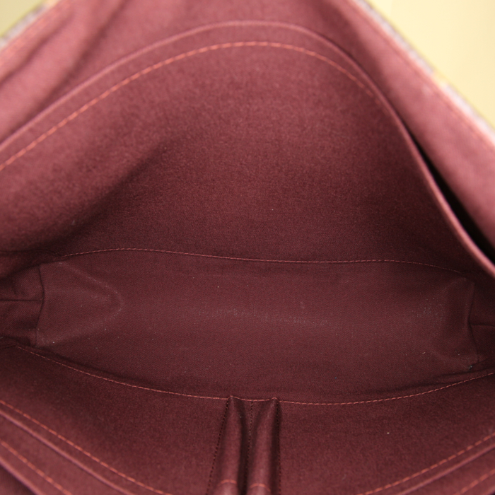 Borsa bisaccia Louis Vuitton District in tessuto a monogramma Macassar marrone - Detail D2