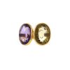 Vintage 1980's ring in yellow gold,  amethyst and quartz - 00pp thumbnail