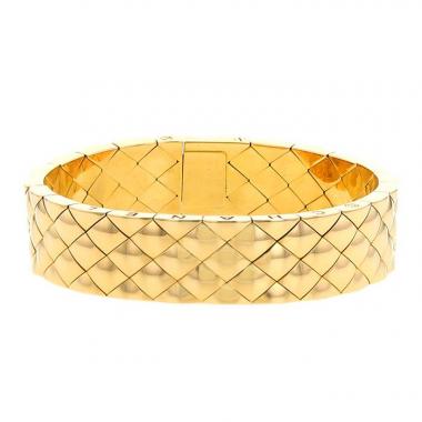 Bracciale Chanel Matelassé modello grande in oro giallo
