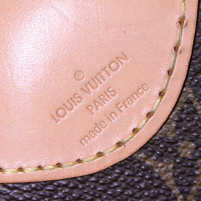 Valise Louis Vuitton Horizon 70 en toile monogram marron et cuir naturel - Detail D3