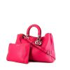 Shopping bag Dior Diorissimo modello grande in pelle martellata rosa - 00pp thumbnail