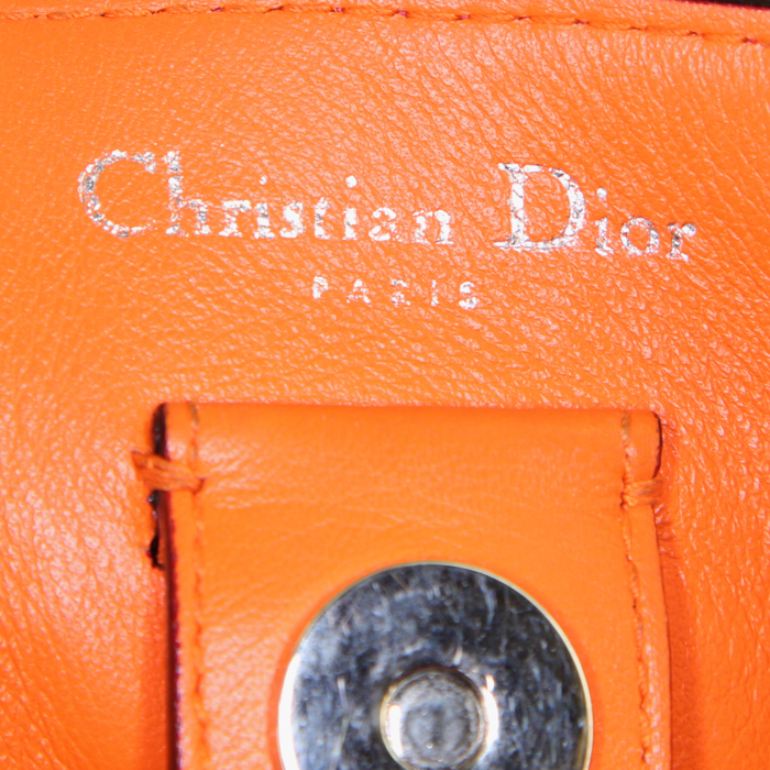 Bolso Cabás Dior Diorissimo modelo grande en cuero granulado rosa - Detail D4